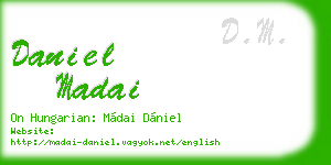 daniel madai business card