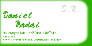 daniel madai business card